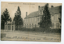 28 COURVILLE L'Ecole Des Garcons Longuement écrite Du Bourg   Voir Dos   D06 2019  - Courville