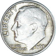 Monnaie, États-Unis, Roosevelt Dime, Dime, 1963, U.S. Mint, Denver, TTB - 1946-...: Roosevelt