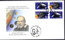 KK-260 Northern Cyprus Europa Cept Astronomi Galileo Galilei F.D.C. - Covers & Documents