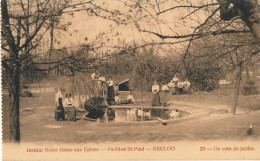 INSTITUT NOTRE DAME AUX EPINES . PAVILLON ST.PAUL  -  UN COIN DU JARDIN      2 SCANS - Eeklo