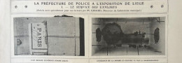 1905 LA PRÉFECTURE DE POLICE À L'EXPOSITION DE LIÉGE - SERVICE DES EXPLOSIFS - LE GRAND ILLUSTRÉ - Other & Unclassified