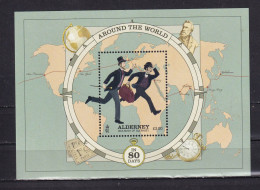 ALDERNEY-2022-AROUND THE WORLD IN 80 DAYS -SHEET @ FV -MNH- - Alderney