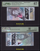 ECCB/East Caribbean States 100 Dollars, (2018), Polymer, ZV Replacement Prefix, Rare, PMG67 - Caraïbes Orientales