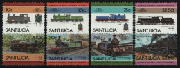 St. Lucia 1985 - Mi-Nr. 775-782 ** - MNH - Lokomotiven / Locomotives - St.Lucie (1979-...)