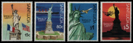 St. Lucia 1987 - Mi-Nr. 890-893 ** - MNH - Freiheitsstatue - St.Lucie (1979-...)