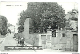 CPA - 95 - PARMAIN - Villa Grande Rue - Attelage - Parmain