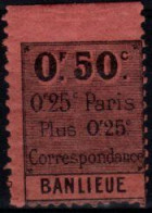 COLIS POSTAUX DE PARIS POUR PARIS "CORRESPONDANCE BANLIEUE" SPINK / MAURY N° 10. SEULE PROPOSITION. - Neufs