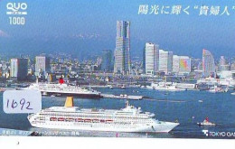 Télécarte JAPON * * BATEAU * PHONECARD JAPAN * SHIP (1692) TK *  SCHIFF * Schip * Boot * Barco - Barche