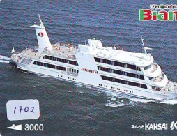 Télécarte JAPON * * BATEAU * PHONECARD JAPAN * SHIP (1702) TK *  SCHIFF * Schip * Boot * Barco - Bateaux