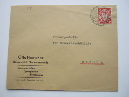 DANZIG , 1938 , TIEGENHOF , Werbestempel Auf Firmenbrief - Lettres & Documents