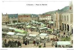 CPA - 76 - DUCLAIR - Place Du Marché - Agriculture - Ferme ***BELLE CARTE TOILEE COLORISEE*** - Duclair