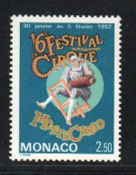 Monaco Neuf, Yvert   N° 1810, Clown Avec Bandonéon, **, - Cirque