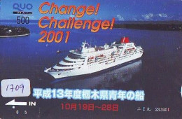 Télécarte JAPON * * BATEAU * PHONECARD JAPAN * SHIP (1709) TK *  SCHIFF * Schip * Boot * Barco - Boten