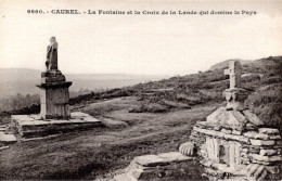 CPA - 22 - Caurel - La Fontaine Et La Croix De La Lande Qui Domine Le Pays - Caurel