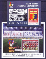 Grenada 1993 MNH MS+SS, Italian Soccer Assn. & Genoa Soccer Club, Sports Football - Championnat D'Europe (UEFA)