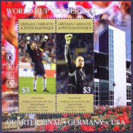 Grenada Ca 2002 MNH SS, Quarter Final Soccer WC Germany Vs USA, Football Sports - 2002 – Corea Del Sud / Giappone