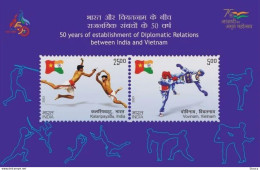 India 2023 India – Vietnam Joint Issue Souvenir Sheet MNH As Per Scan - Lutte