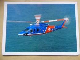 HONG KONG GOVERNMENT FLYING SERVICE  SIKORSKY S-76C  B-HZH   /    CARTE GRAND FORMAT  12,7 X 17,7 CM - Helicopters