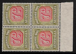 ZA0029a2 - AUSTRALIA  - REVENUE STAMP - SG # Tax Due D126 Block Of 4 -  MINT MNH - Segnatasse