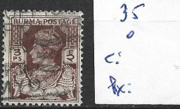 BIRMANIE 35 Oblitéré Côte 1 € - Burma (...-1947)