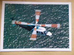 HELI HONG KONG     SIKORSKY S76C   B-HJR  /    CARTE GRAND FORMAT  12,7 X 17,7 CM - Helicopters