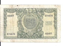 ITALIE 50 LIRE 1951 VF P 91 A - 50 Liras