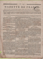 GAZETTE DE FRANCE 15 VENDEMIAIRE AN 7 - LORIENT - IRLANDE Gal HUMBERT CASTELBAR - ILE ST BARTHELEMY CORSAIRES - TORTOLA - Newspapers - Before 1800