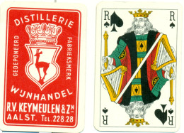 Speelkaart  Distillerie Wijnhandel R.V. Keymeulen & Zn. Te Aalst - Autres & Non Classés