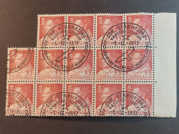 King Frederick IX 1963 , Block Of 14 Mi.nr 54 - Used Stamps