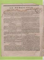LE PUBLICISTE 22 02 1798 - VIENNE - ALLEMAGNE - ZURICH - IRLANDE TELEGRAPHE - LA HAYE - BRUXELLES - ORLEANS - ELECTIONS - Periódicos - Antes 1800