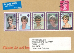 GREAT BRITAIN  : -  STAMPS  COVER TO  DUBAI. - Covers & Documents