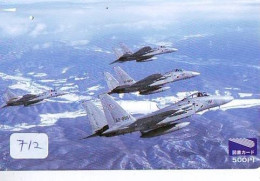 TELECARTE JAPON * MILITAIRY AVION  (712)  Flugzeuge * Airplane * Aeroplano * PHONECARD JAPAN * ARMEE * LEGER VLIEGTUIG - Army