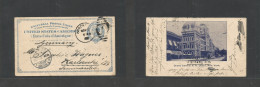 Usa - Stationery. 1897 (Nov 6) Hobckoben - Germany, Korlsnube (18 Nov) 2c Blue Stat Card, Reverse Photo Private Print. G - Sonstige & Ohne Zuordnung