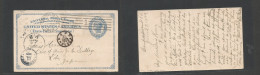 Usa - Stationery. 1889 (June 27) Cambridge, Mass - Japan, Kobe (2 July) Via Boston - San Francisco - Yokohama. 2c Blue S - Sonstige & Ohne Zuordnung