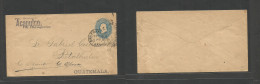 Usa - Stationery. 1893 (4 Feb) S. Fco, LA - Guatemala, Retalhuleu. Single 1c Blue Stat Env + Endorsed "Steamer Acapulco  - Sonstige & Ohne Zuordnung