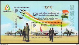 India 2019 AERO INDIA Miniature Sheet MS MNH - Andere (Lucht)