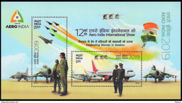 India 2019 AERO INDIA Miniature Sheet MS MNH - Hélicoptères