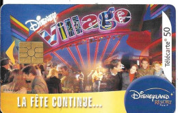 France - 2003  - Télécarte 50 Unités - Disney Village - La Fête Continue - 2003