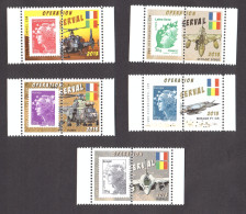 5 Porte-timbres Gommés Avec TVP Marianne De Beaujard Neufs - 2013 Opération Serval - 2008-2013 Marianne Of Beaujard