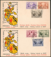 FDC (1957) - Culturelle Hommes Célèbres N°1013/18 Sur Deux Enveloppes Illustrées - 1951-1960