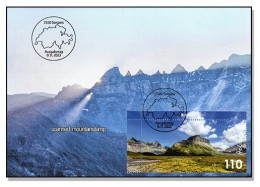 Switzerland  2023 (Box2) UNESCO Tektonikarena Sardona Tschingelhörner Mountains Berge Montagnes Montagne FDC - Lettres & Documents