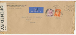 GB 10.4.1940, GVI 6d And 2d Mixed Postage (2nd Airmail Weight Rate) On Censor Airmail Cover (small Faults) With Slogan - Brieven En Documenten
