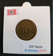 Pièce De 10 Reichspfennig De 1937D (Munich) - 10 Reichspfennig