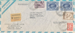 Argentina Registered Air Mail Cover Sent To Denmark 10-3-1966 Topic Stamps - Airmail