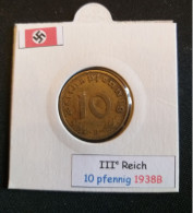 Pièce De 10 Reichspfennig De 1938B (Vienne) RARE - 10 Reichspfennig