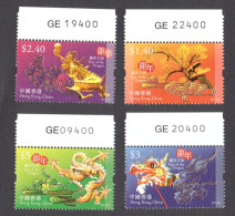 Hong-Kong - 2012 - N° 1549 à 1552 - Neufs ** - Année Lunaire Chinoise Du Dragon - Unused Stamps