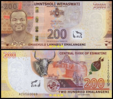 Eswatini/Swaziland 200 Emalangeni 2023, Hybrid, New Country Name, UNC - Swasiland