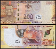 Eswatini/Swaziland 200 Emalangeni 2023, Hybrid, New Country Name, UNC - Swaziland