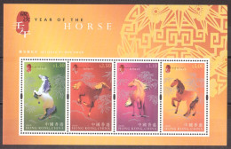 Hong-Kong - 2002 - BF 90 - Neuf ** - Année Lunaire Chinoise Du Cheval - Blokken & Velletjes