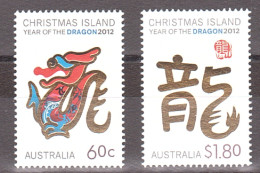 Christmas Island - 2012 - N° 716 Et 717 - Neufs ** - Année Lunaire Chinoise Du Dragon - Mint Stamps